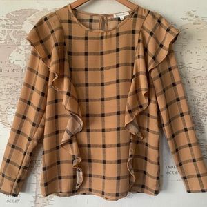 Stevie Hender ruffle accent blouse